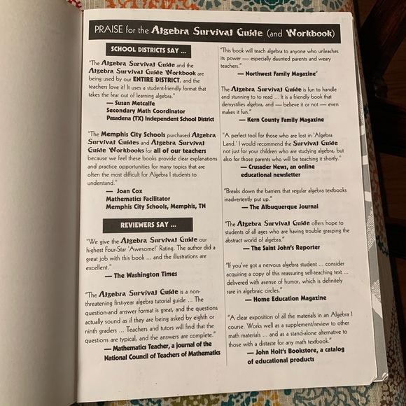 AWESOME HUGE Algebra Survival Guide book - Picture 3 of 5